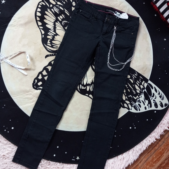 Current size 14-15 inch flat waist goth skinny jeans (3-7) some custom some reg - Picture 9 of 16
